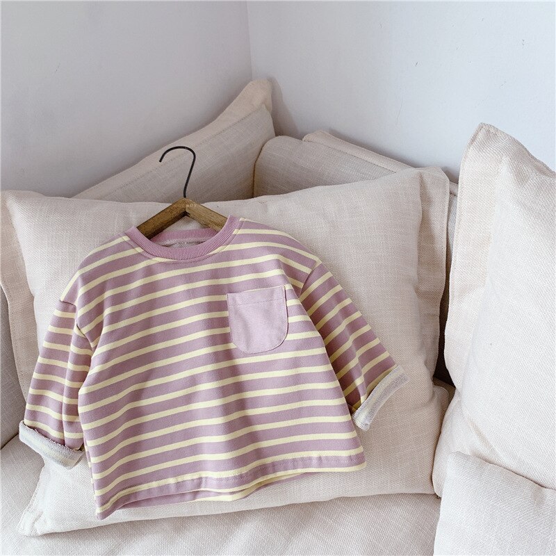Baby truien gestreepte meisjes sweatshirts kinderen hoodies tops kindermeisjeskleding herfstkleding 1-6y