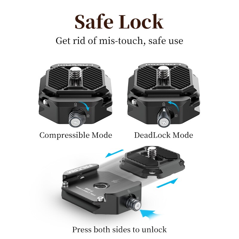 Ulanzi falcam  f38 quick release system kamera stroppklips universal dslr kamera quick release plate clamp stativ glider adapter