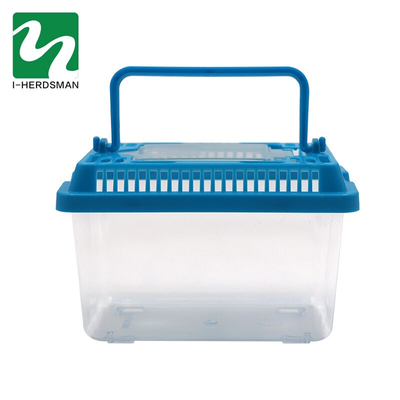 5 pcs Mini Fish Tank Portable Reptile Goldfish Breeding Box Transport Tortoise Boxes Desktop Aquarium Plastic Insect Feeding Box