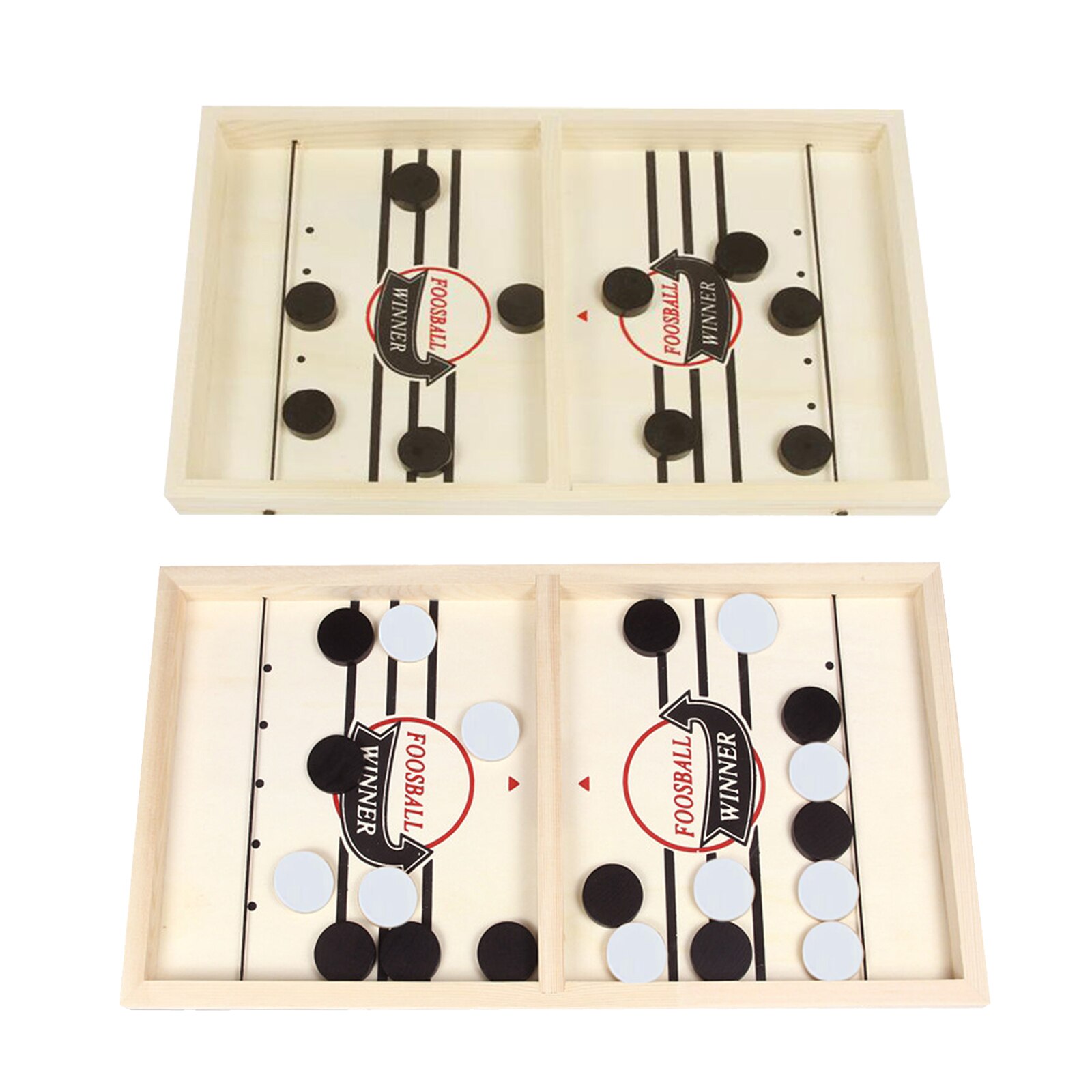 Houten Tafelvoetbal Sling Puck Tafel Board Spel Ouder-kind Kinderen Interactief Speelgoed