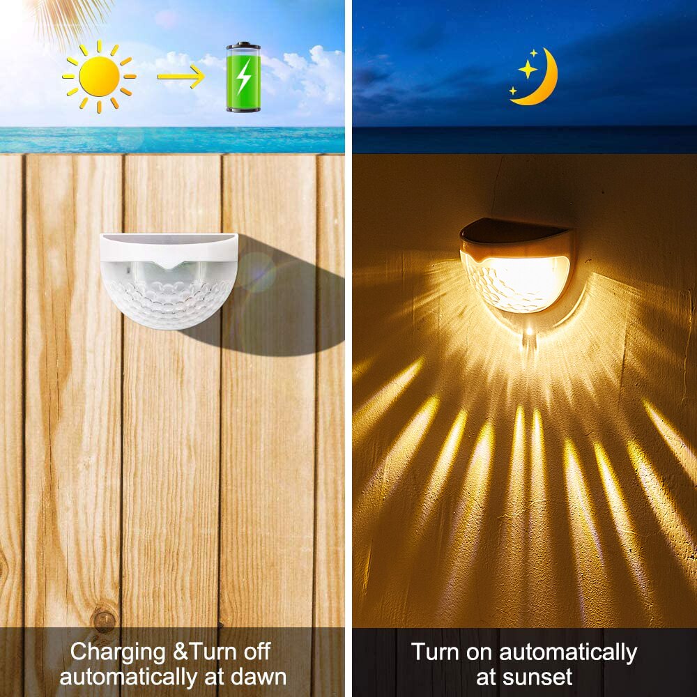 Solar- Zaun Post Lichter Zauberstab Montieren Dekorative Deck Beleuchtung Wasserdicht warm Weiß/Weiß Flure Nacht Licht Solar- Garten Lampe