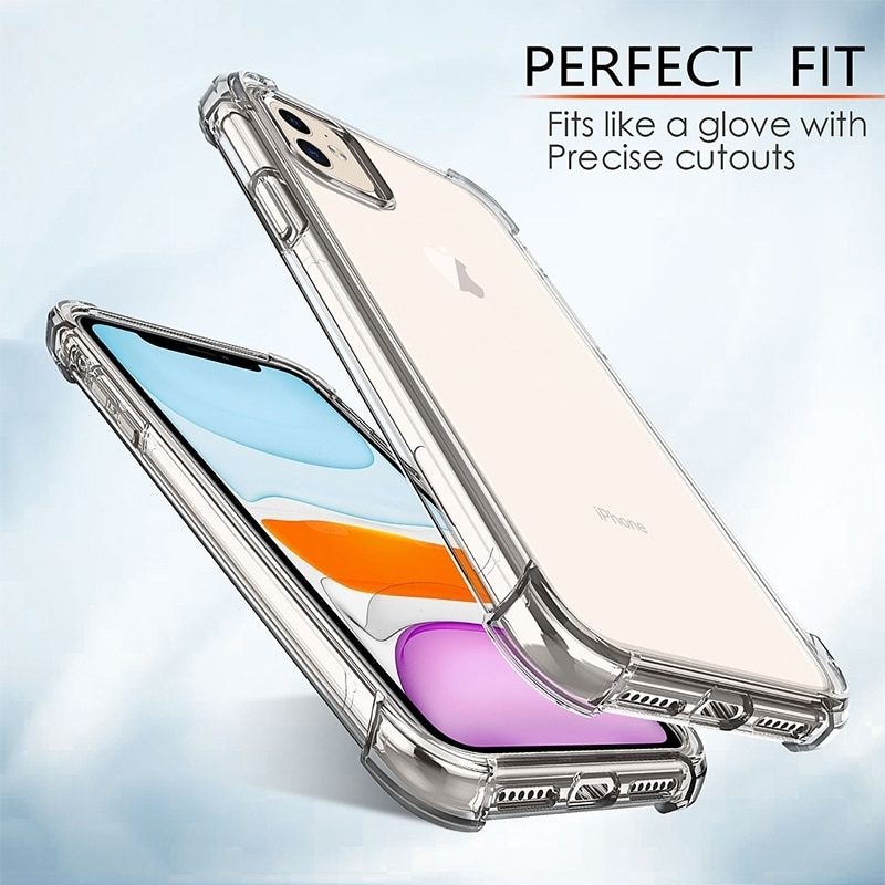 Luxury Shockproof Silicone Phone Case For iPhone 11 Pro X XR XS MAX 6 6s 7 8 Plus SE Case Transparent Protection Back Cover