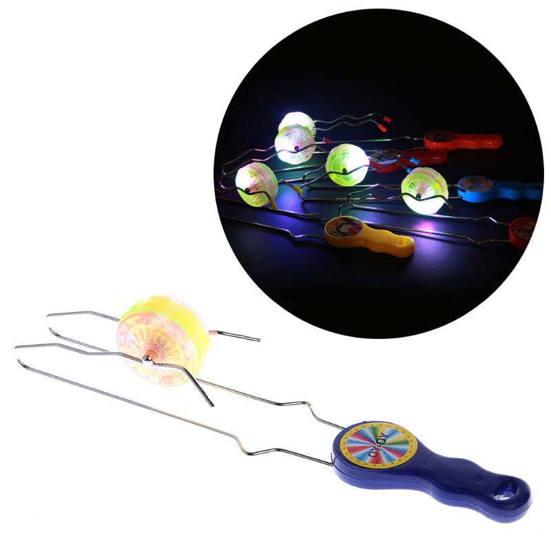 Kleurrijke Led Knippert Magic Rail Rolling Vliegwiel YO-YO Ball Speelgoed Voor Kids