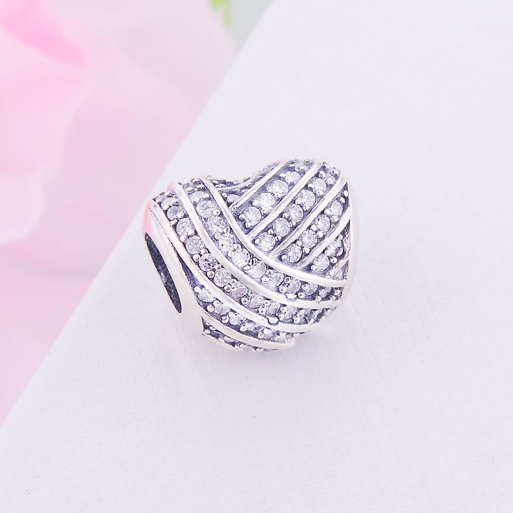 2018 beliebte europäische liebeslinien-Charme-perlen, passend für Original europäische Charme-armbänder, aus reinem sterlingsilber, 925 herzperlen, diy-schmuck