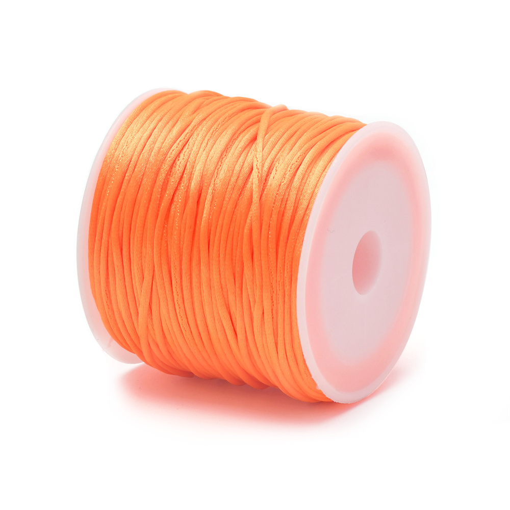 Cordón de cola de rata satinada para manualidades de 1,5 mm de nailon para nudo chino, macramé, adornos, fabricación de joyas, 24 yardas: Azul