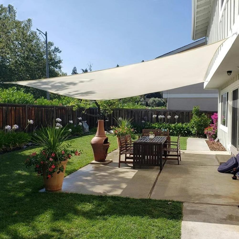 300D Faser Rechteck Sonnensegel draussen Garten Hof Schwimmen Schwimmbad Camping UV Schutz Farbe Wasserdichte Sonnensegel Baldachin
