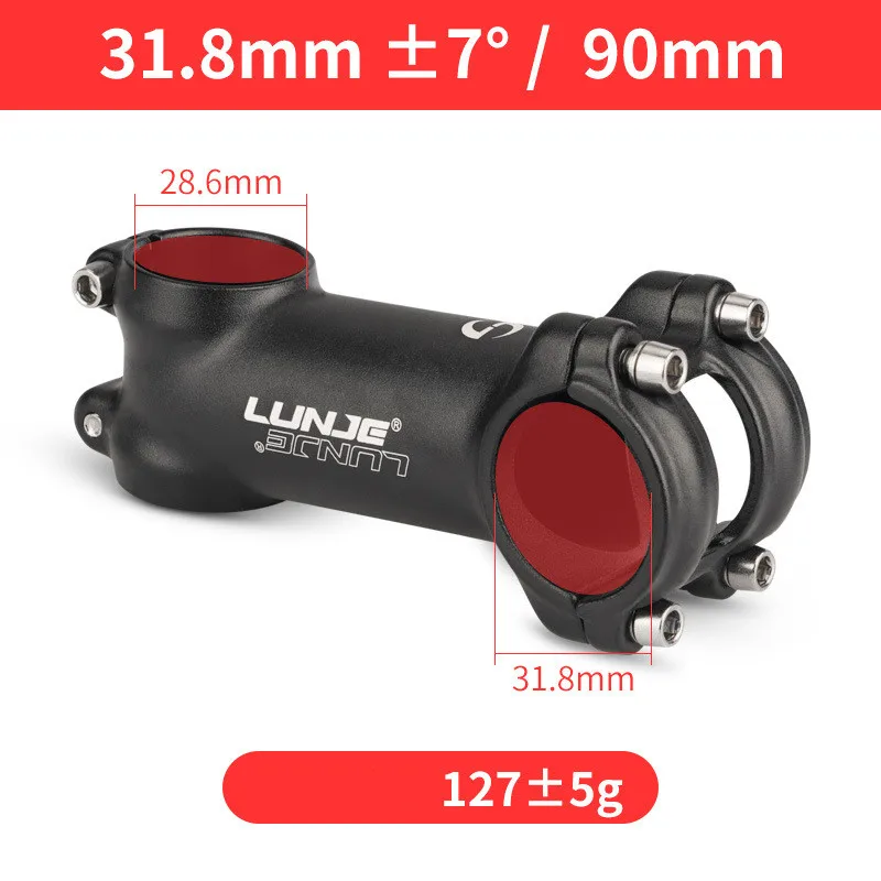 Ultrakevyt polkupyörän ohjainkannatin mtb maantiepyörän ohjainkannatin 25.4/31.8mm alumiininen maastopyörän ohjainkannatin ohjaustanko 7 astetta 60/70/80/90/100mm: Sininen