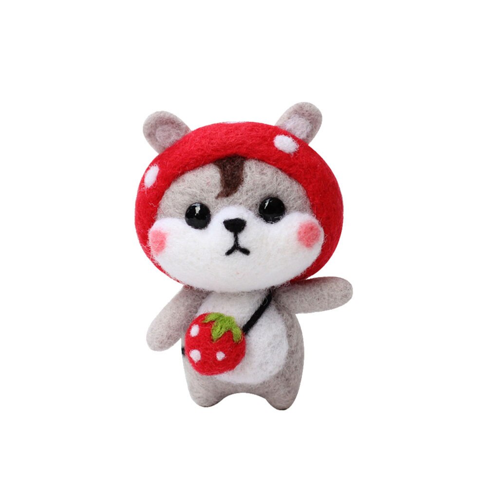 Divertido muñeco de felpa aguja para manualidades Kit de fieltro aguja de perforación accesorios de Material de felpa perro de dibujos animados DIY arte Carft para el hogar niños adultos Gif: Picture 1