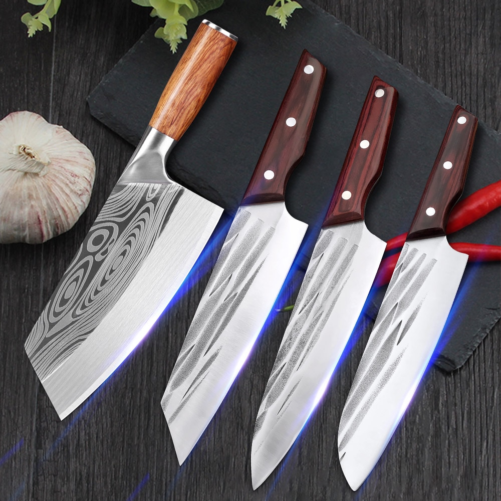 Chinese Kitchen Chef Knife Multifunctional Meat Cleaver Vegetable Cutter Butcher Knife Slicing Knife Cooking Tools