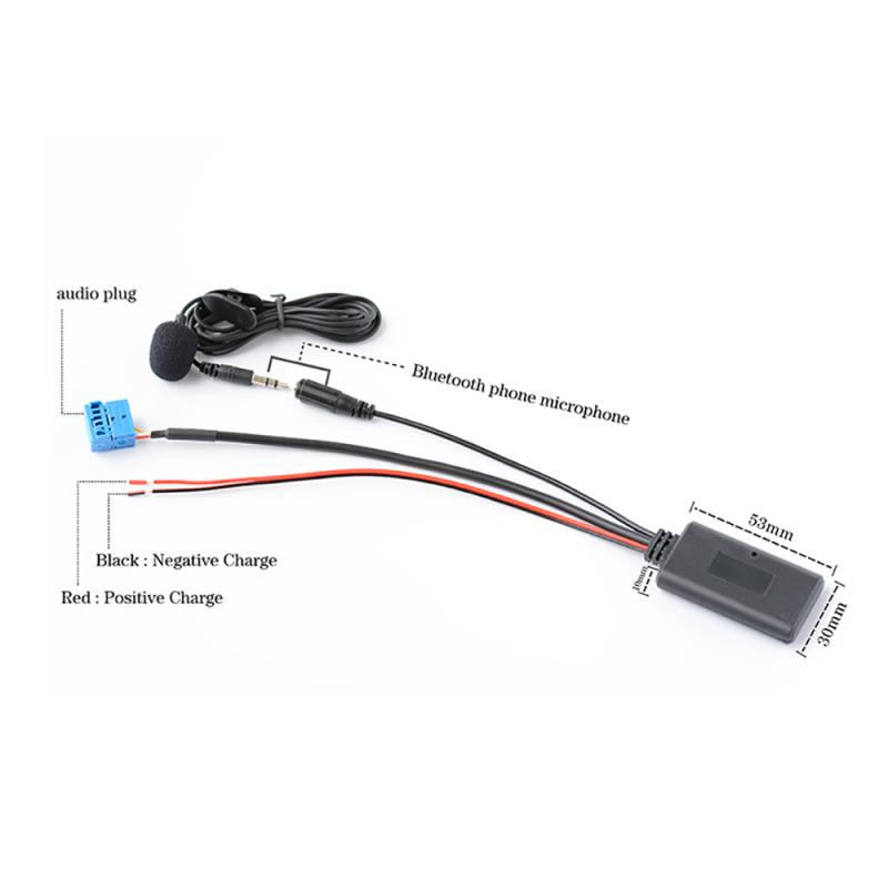 Adaptador de micrófono manos libres para coche, Radio con bluetooth, música, AUX, llamada telefónica, para Peugeot, Citroen C1, C2, C3, C4, Blaupunkt/VDO/para RD4