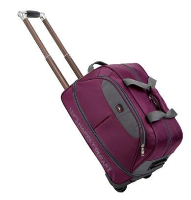 Reizen Trolley reistassen wielen Rolling Tassen voor reizen business koffer mannen vrouwen wielen zakken Reizen Bakken: purple 20 Inch