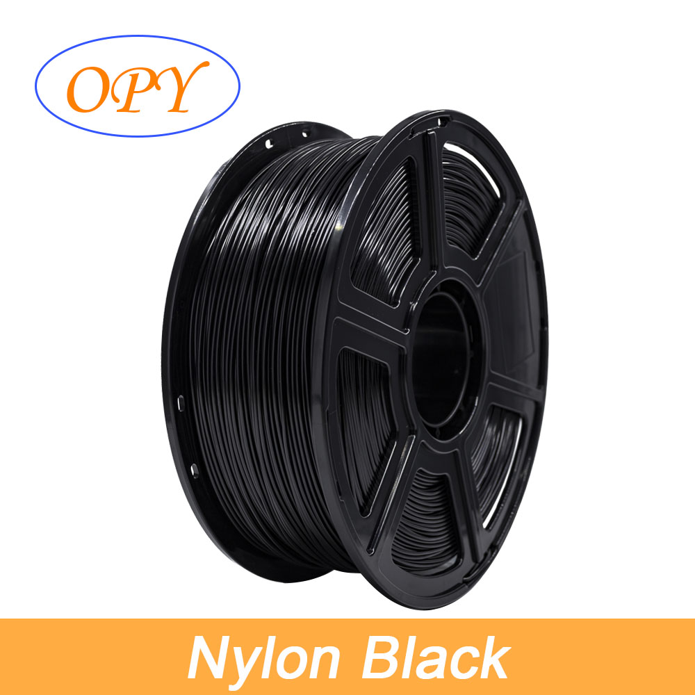OPY Nylon Pa66 Filament 1,75 mm 1 kg Rolle 3D-Drucker Polyamidfaden transparent Natur Schwarz Weiß Farbe Hohe Zugfestigkeit