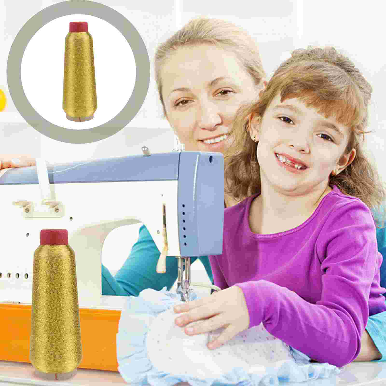 Metallic Machine Embroidery Thread 5000 Yards Spool (Gold): Gold