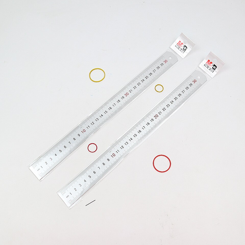 Metal Ruler Aluminum Alloy Straight Rulers Practical Metric And Inches Measurement Double Sided 20-30cm School Office Supplies