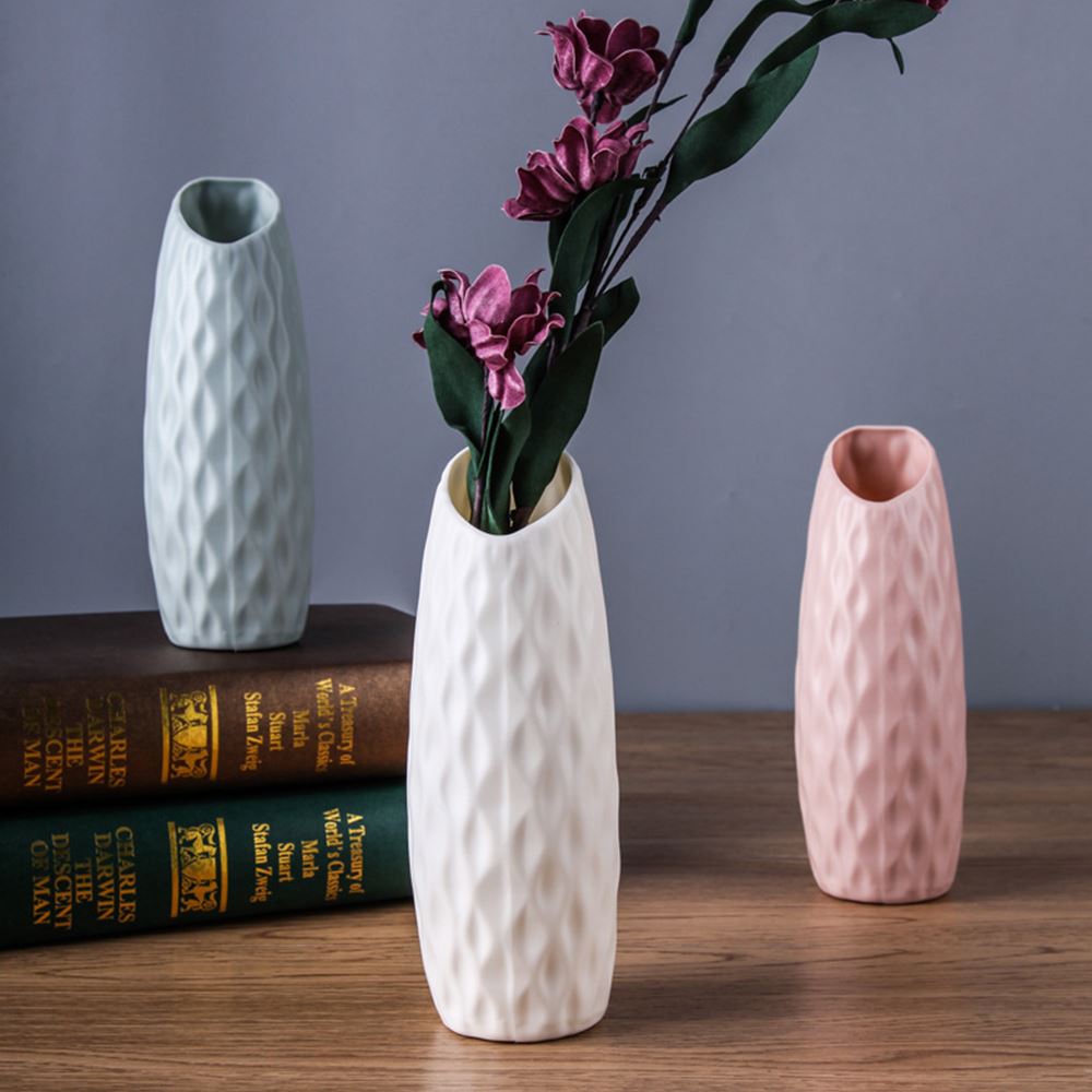 Decorspace Eckvase Aus Kunstharz, Made In Italy - Weiß, 50 Cm, Für Innen & Außen