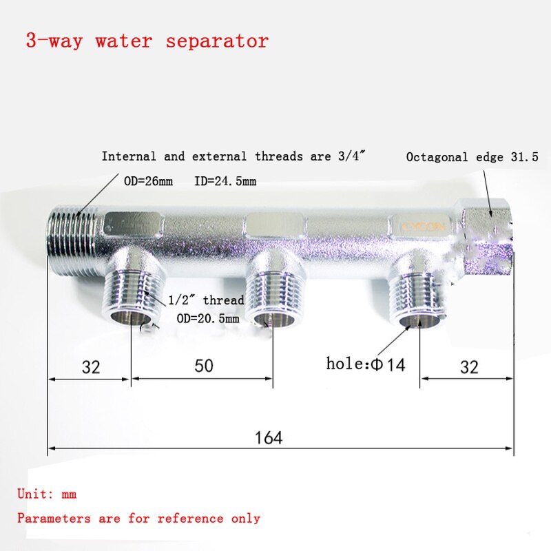 1/2"Brass Faucet Water Manifolds for Water Seperator Faucet Accessories Manifold Switch Valve 2-6 way large flow