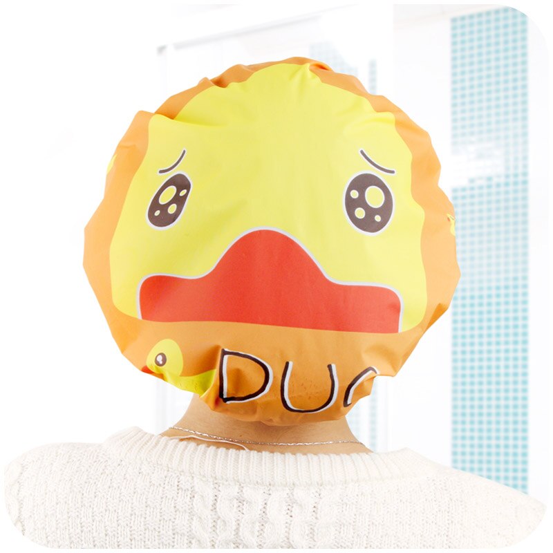 Waterproof Bathing Cap Female Cartoon Shower Cap Bath Head Cover hair Shower Caps Women