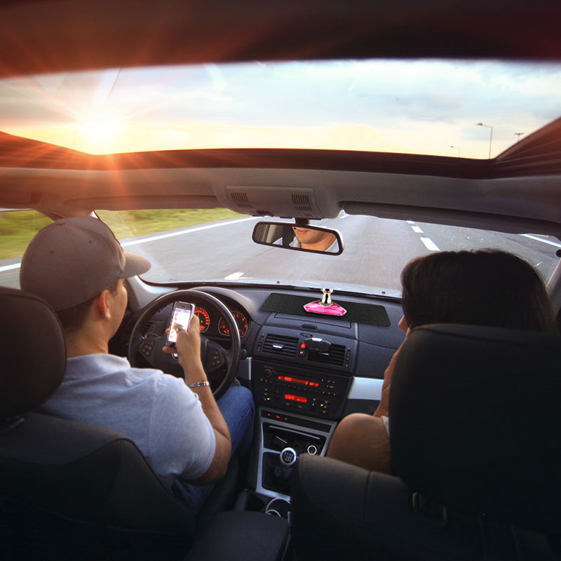 Alfombrilla de PVC antideslizante para salpicadero de coche, accesorios de decoración para Interior de coche, soporte para gafas para teléfono, 27x15CM