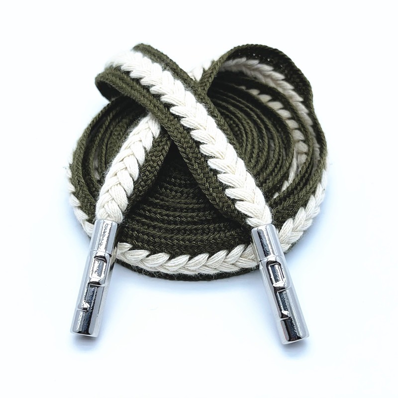 Cordón trenzado de lino y algodón para hombres y mujeres, cuerda con capucha, abrigos, pantalones deportivos, cintura, cinturón Elater, suministros de ropa DIY, 1