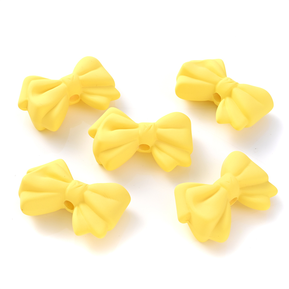 5 uds. Cuentas de nudo de lazo de gran tamaño, cuentas de joyería con lazo acrílico Multicolor para hacer joyas, pendientes, collar, colgante de cadena para teléfono: Rojo