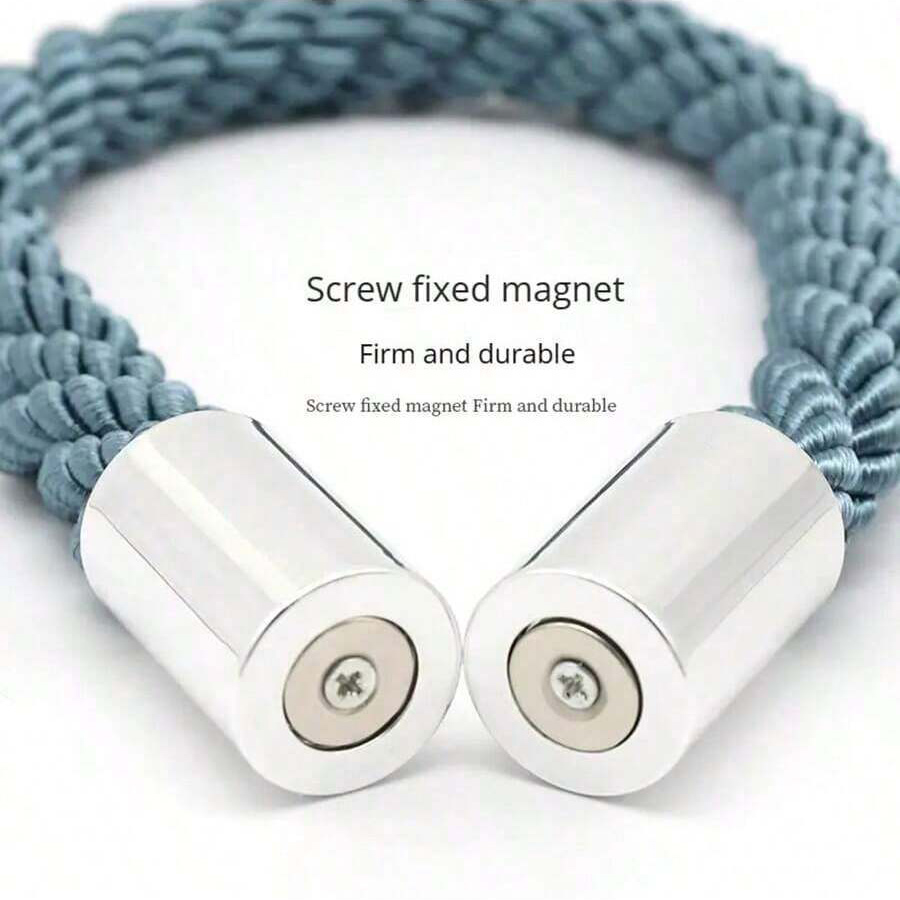 Modern Simple Thick Rope Twist Curtain Tie Rope Without Punching Installation Magnetic Buckle Decorative Home Accessories