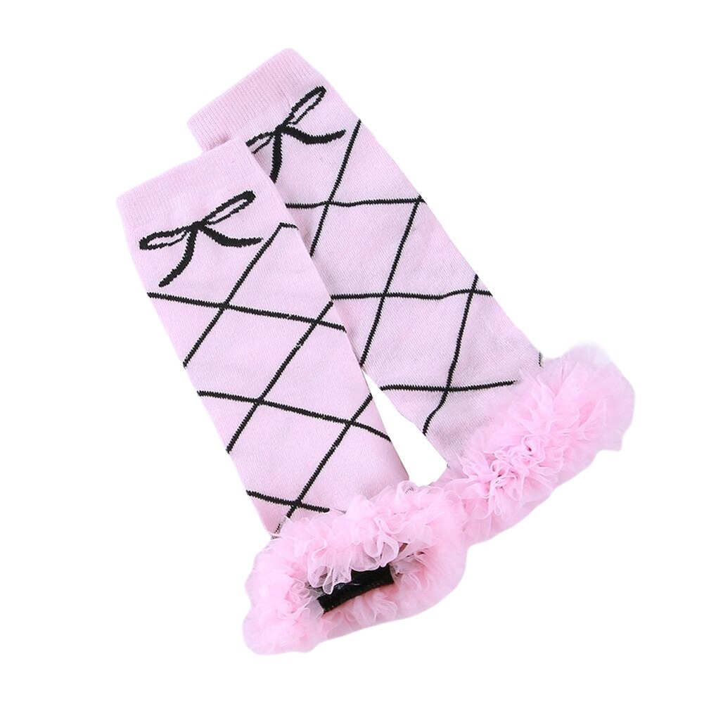 Jambières en mousseline pour bébés filles, jambières de princesse en tricot doux, avec volants, pour -nés et nourrissons: D