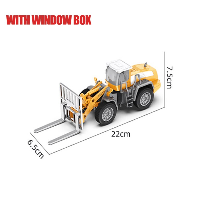 Legering Techniek Auto Vrachtwagen Speelgoed Voor Jongens Xmas Verjaardag Bulldozer Graafmachine Heftruck Voertuigen Kinderen Onderwijs Speelgoed Juguetes: Forklift