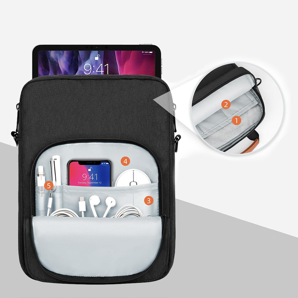 Bolso de hombro para tableta para IPad Air Pro 12,9 pulgadas IPad Air 10,9 pulgadas Galaxy Tab A 10, bolsa para ordenador portátil, maletín