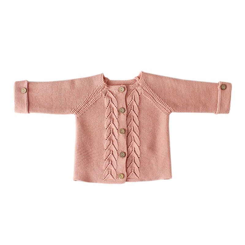 Kinderen gebreide jassen met knopen lente herfst baby meisjes jongens jas & jack baby comfortabele ademende winter babykleding: P / 12m