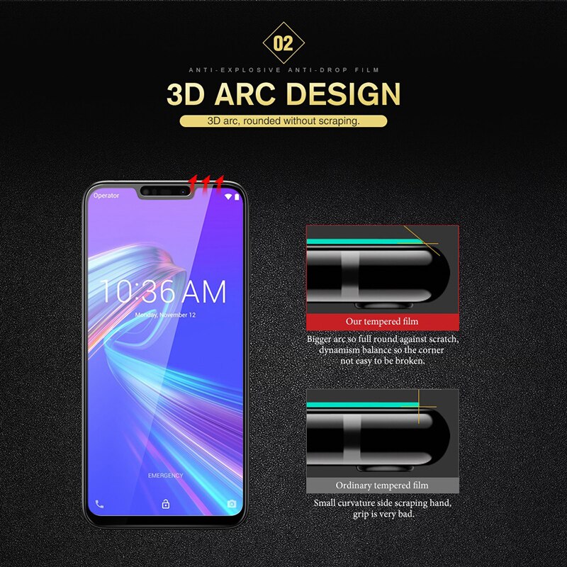 6D Protective Glass For Asus Zenfone 5 Lite ZC600KL Glass Zenfone ZB634KL ZS630KL ZB631KL ZB633KL ZC520TL ZC553KL ZE552KL Glass