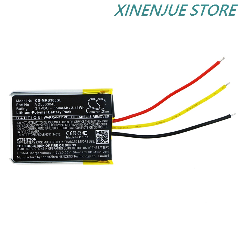 Akku für kabelloses headset, 3.7v/650 mah, vdl 603040, für marshall major ii, major ii bluetooth, major iii, major iii bluetooth, mid