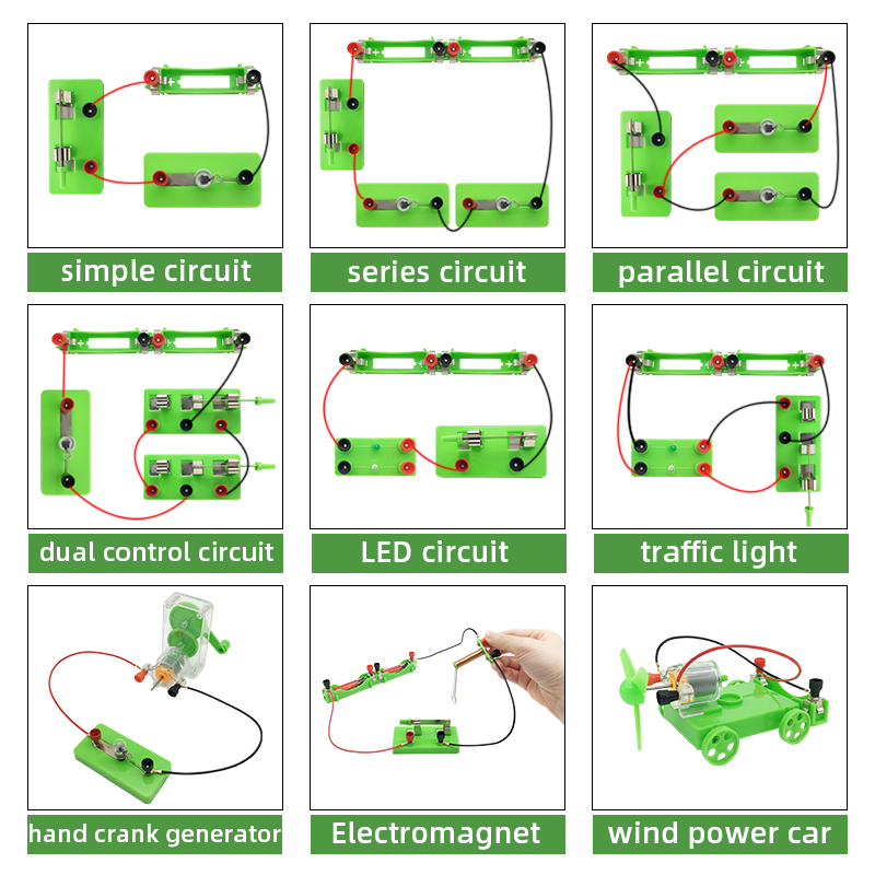 DIY Electronic Circuits Science Kits for Kids with 30 Circuit Blocks, 128 Experiments Learning Electricity, Physics Science Circuits Toys, STEM Learning Toys for Kids from
