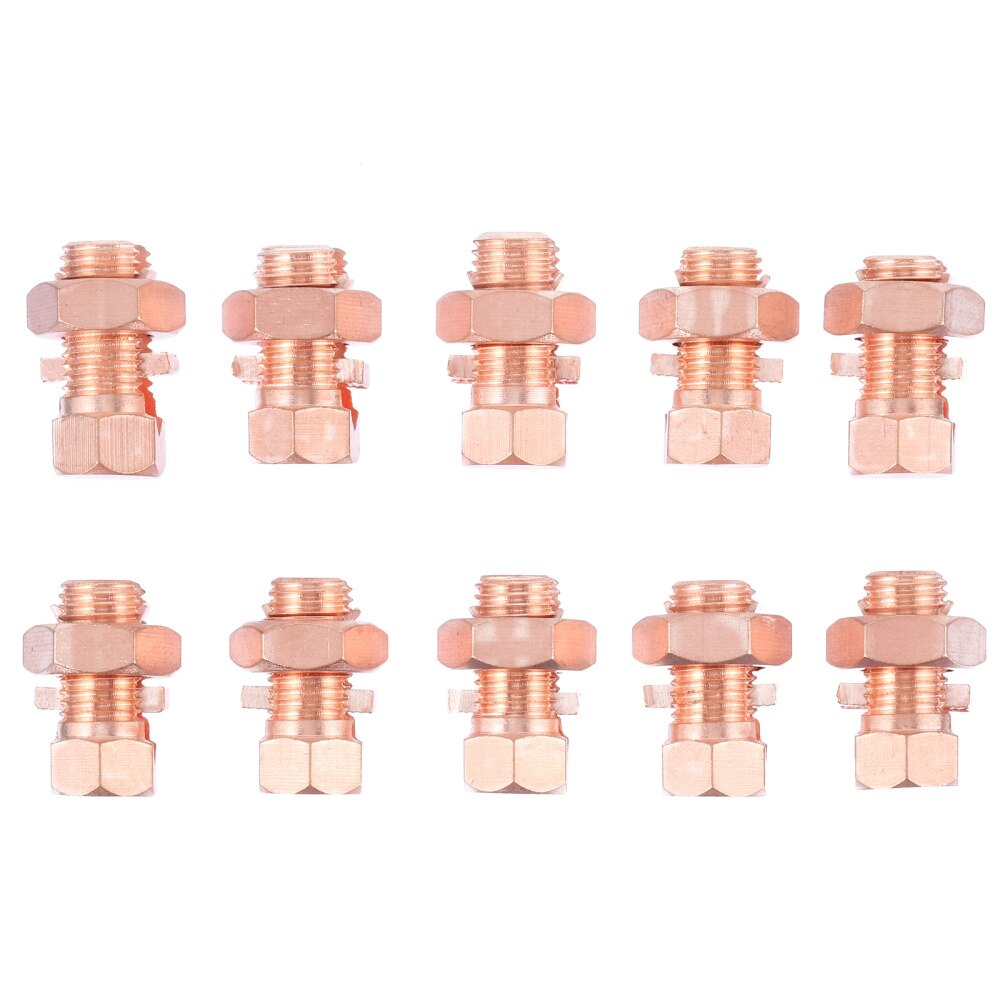10pcs Sturdy Premium Durable Copper Split Bolt Split Bolt Bonding Connector: Default Title