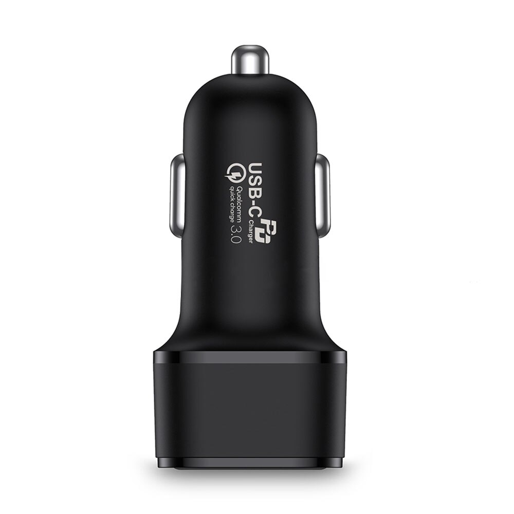 Universelles kfz-ladegerät für mobiltelefone, dual-ladeadapter typ c/pd, schwarz , 40w reise-schnellladeadapter mit kontrollleuchte, zubehör