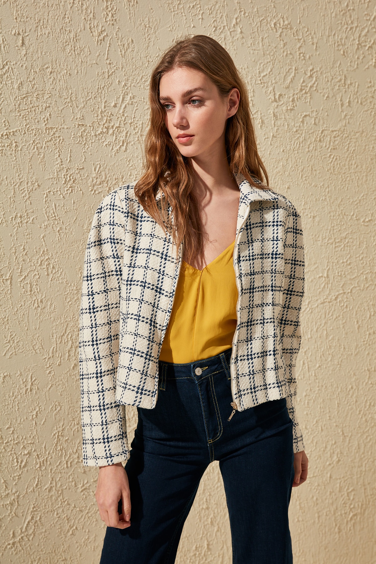 Trendyol Tweed Coat TWOSS20CE0006