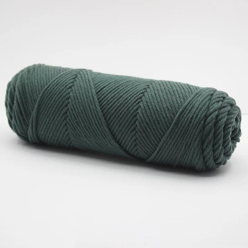 1pc Hand Woven Milk Cotton Eight Strand Wool Diy Scarf Line Wool Ball Stick Needle Thread Cotton Coat Hat Gloves Hand Knitting: army green