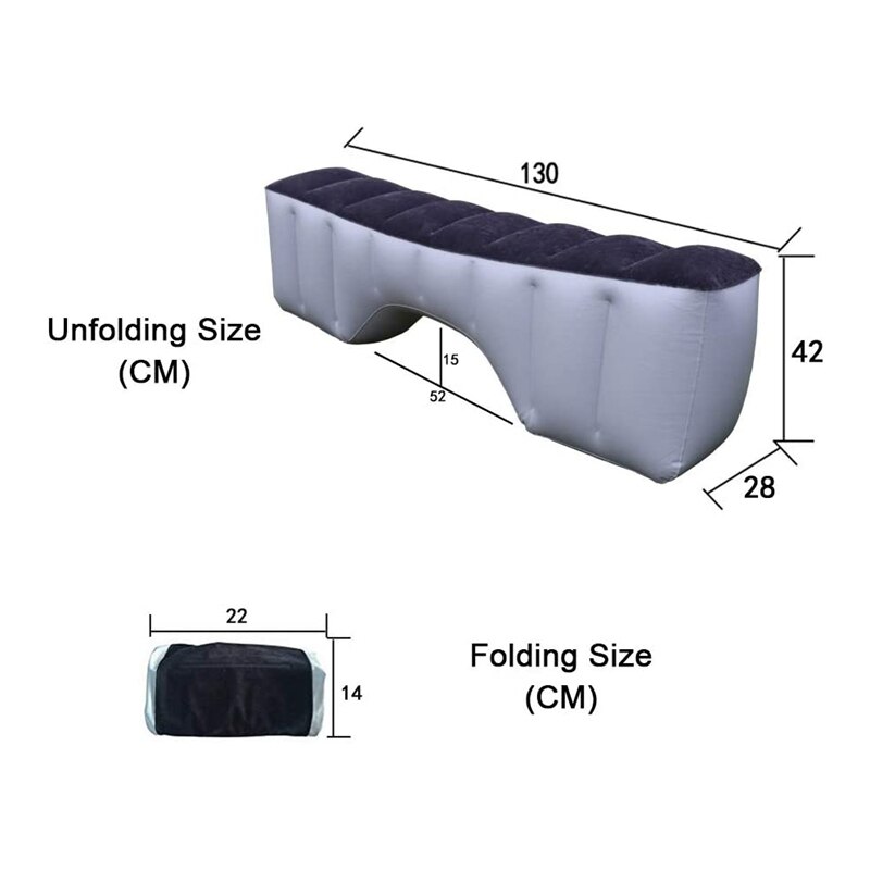 Colchón inflable para coche, asiento trasero de viaje, cama de aire al aire libre, cojín, almohadilla