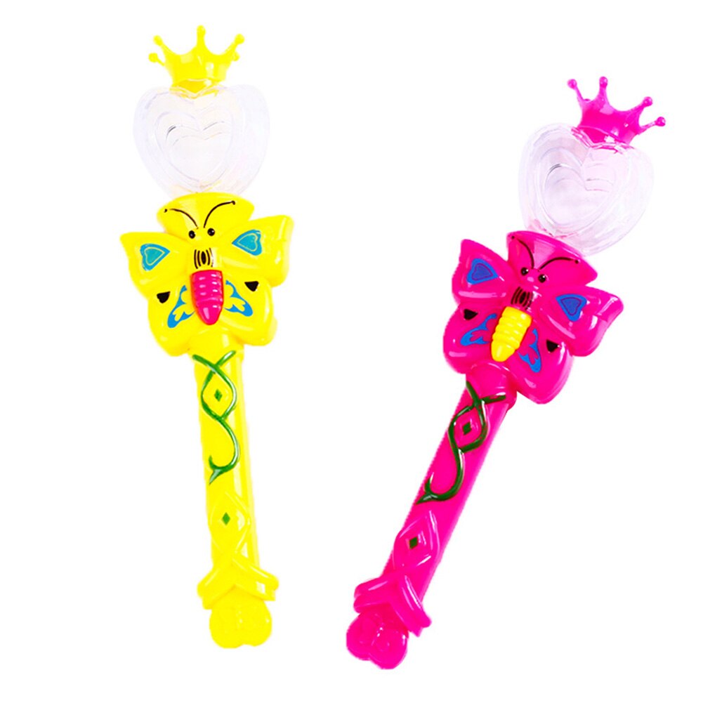 Cartoon Butterfly LED Luminous Stick Magic Projection Wand Kids Toy Party Props birthday