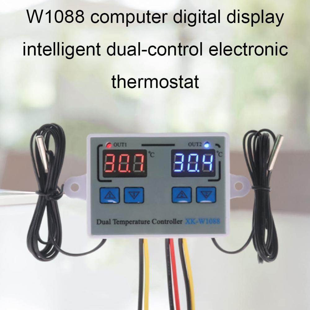 12V/24V/110V-220V Thermostat Dual LED Temperature Controller NTC Probe - View #4