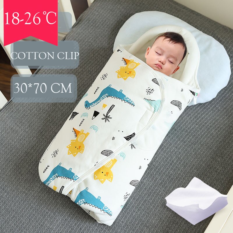 Manta envuelta con Velcro para bebé, almohada de cabeza en forma de U, protección, saco de dormir, cochecito para niño y niña: Cotton Clip 04