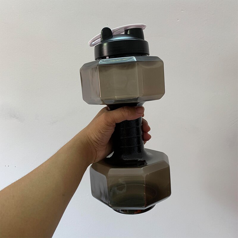 Haltère Portable 1.5L/2.5L capacité formateur bouteilles d'eau étanche incassable bouteille en plastique Shaker Fitness salle de sport bouilloire: Orange