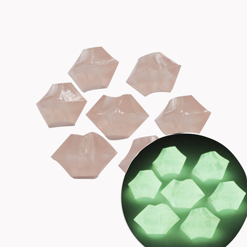 50Pcs Glow In The Dark Tuin Steentjes Glow Stones Rocks Voor Loopbruggen Tuinpad Patio Gazon Yard Decor Lichtgevende stenen Jardin: light pink