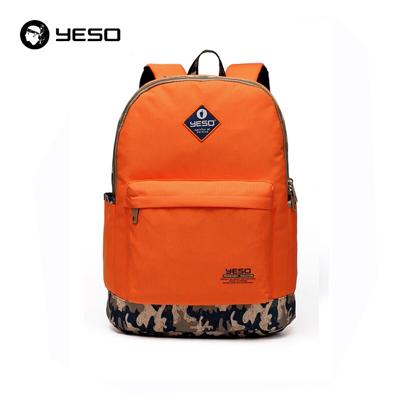 YESO Neue Schule Rucksack Große Kapazität Taschen Für Frauen Adrette Zurück Zu Schule Rucksack Wasserdichte Oxford Rucksack Männer: Orange