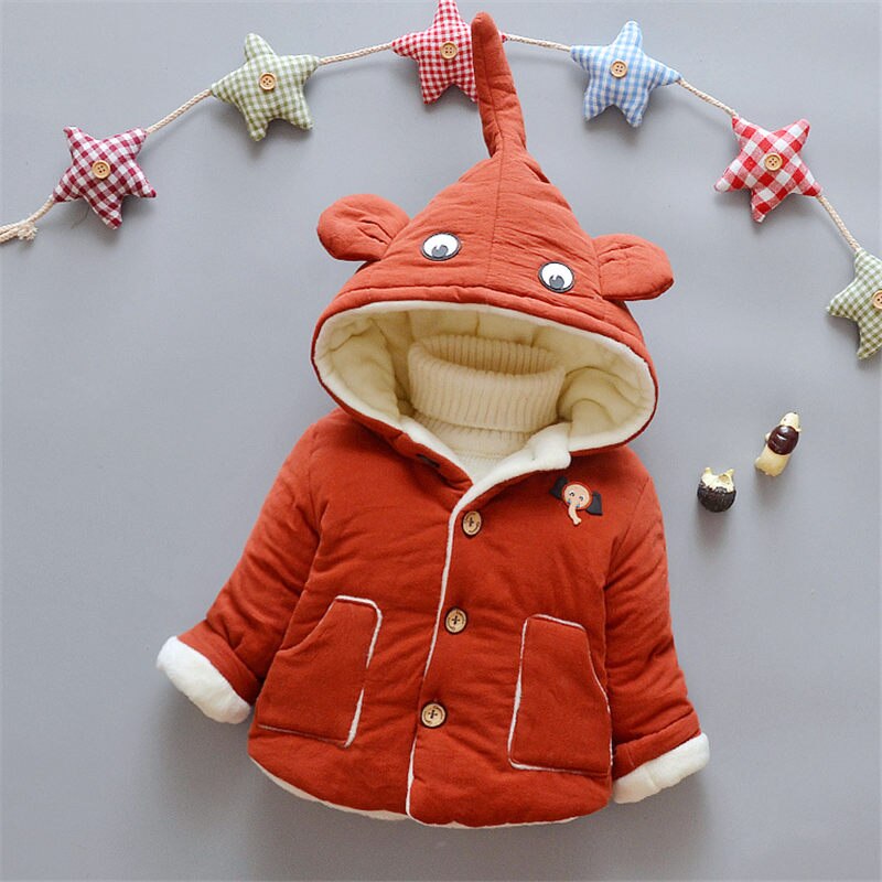 BibiCola automne hiver bébé filles épais vestes infantile enfants dessin animé parkas coton remplissage couverture en plein air manteaux: orange / 12M