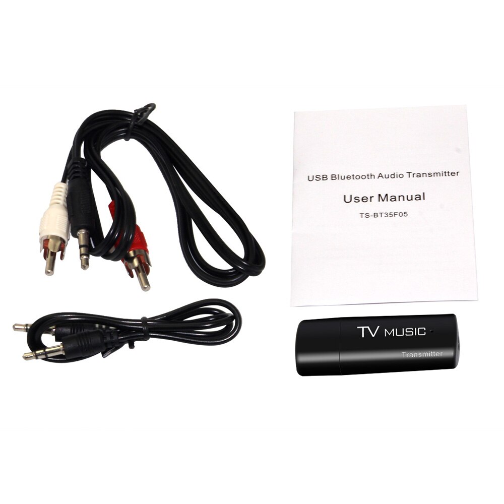 docooler Bluetooth Audio Transmitter - Wireless Stereo Music Dongle Adapter for TV PC Headphones Speakers