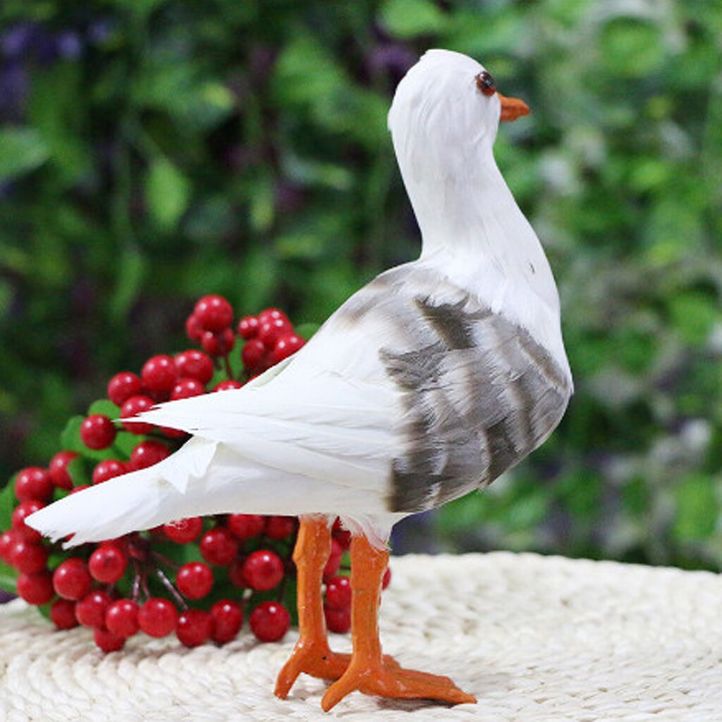 Pájaro realista de gaviota de imitación, decoración de jardín vívida, accesorios para fotos, adorno