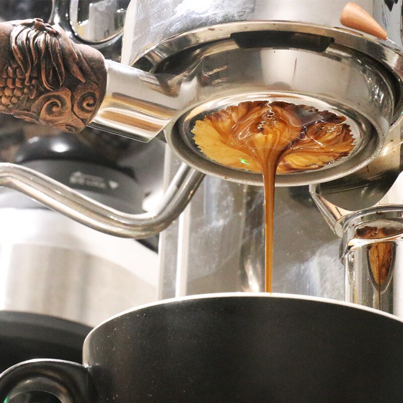 E61 bundløs portafilter 58mm enkelt to mundinger 304 rustfrit stål træhåndtag 바텀 리스 포터 필터 القاع espressomaskine tilbehør