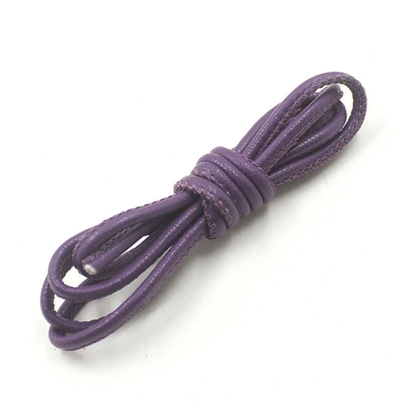 Meetee 5Meter 3 Mm Hoge Handmatig Geweven Ronde Lederen Touw Schapenvacht Cord Diy Armband Lederen Touw Accessoires CD021: Paars