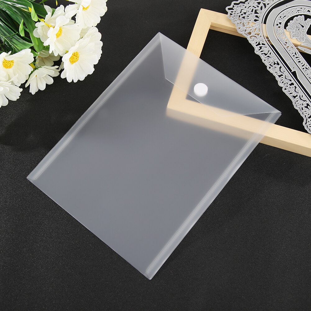 10PCS 18x13cm 24x18cm Plastic Storage Pockets For Clear Stamp Cutting Dies Collection Magic Tape PP Storage Bag