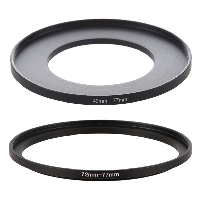 RISE-2X Camera Lens Filter Step Up Ring 49Mm-77Mm/72Mm-77Mm Adapter Zwart